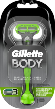 Чоловіча одноразова бритва для тіла Gillette Body Razor з трьома лезами