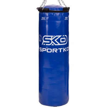 Мешок боксерский Цилиндр с кольцом и цепью ПВХ h-110см ЭЛИТ SPORTKO MP-22 d-35см 40кг Синий