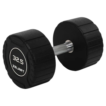 Гантель цельная профессиональная CPU покрытие 1 штука Zelart TA-3111-32,5 (1х32,5 кг) (полиуретановое покрытие, вес 32,5 кг)