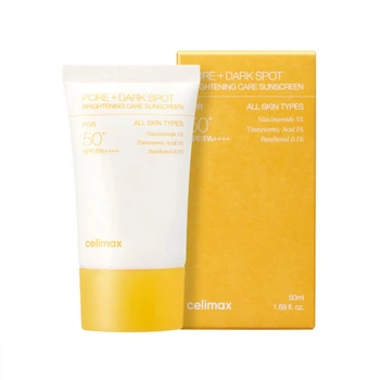 Крем осветляющий солнцезащитный для сужения пор SPF50+ Celimax Pore+Dark Spot Brightening Care Sunscreen