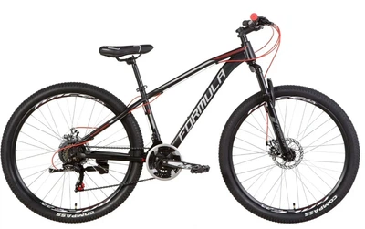 Велосипед FORMULA 27.5" DRAGONFLY AM DD рама 15" чорний/червоний матовий