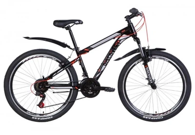 Велосипед DISCOVERY 26" TREK AM Vbr рама 15" черный/красный