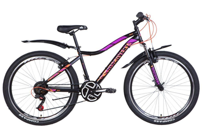 Велосипед DISCOVERY 26" KELLY AM2 14G Vbr рама 16" сріблястий з рожевим матовий