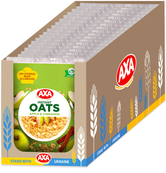 Упаковка каши овсяной AXA с яблоком и корицей 60 г х 16 шт (4820237690449)