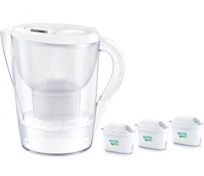 Фильтр-кувшин BRITA Marella XL Memo с электронной индикацией белый + 3 картриджа 3.5 л Германия
