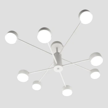 Люстра RAY 8xGX53 WHITE (4+4) біла на 8 ламп GX53 Luminaria 220V IP20 (стельовий світильник під змінні LED лампи) 780x300мм
