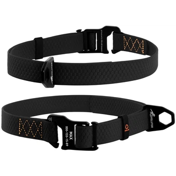 Ошейник COLLAR EVOLUTOR (КОЛЛАР ЭВОЛЮТОР) для собак средних и крупных пород с пряжкой из высокопрочного авиационного алюминия с площадкой для гравировки 25-70 см Черный (42431)