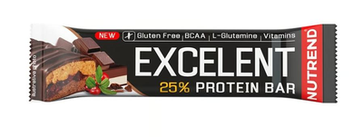 Батончик Nutrend Excelent Protein Bar 85 г Шоколад - Нуга - Журавлина