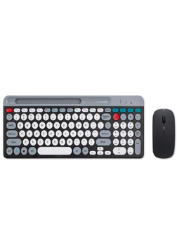 Комплект беспроводная аккумуляторная клавиатура с мышкой, 2в1 Bluetooth/USB, BT ZYG-806
