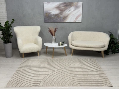 Ковер в скандинавском стиле OKSI 0.8х1.5 м. Бежевый 38025/202 BEIGE