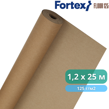 Картон малярный, защитный Fortex Floor 125 1,2х25 м, 30 м2, 125 г/м2