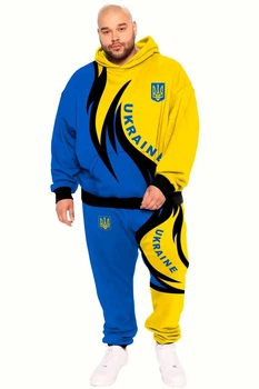 Спортивний костюм чоловічий Яскраво прапор Батал XL синій