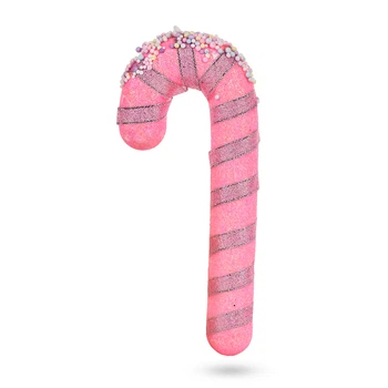 Игрушка-подвеска новогодняя Stenson Lollipop 19 см пенопластовая форма конфета Розовый (R96163)