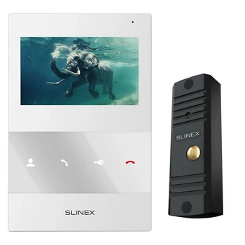 Комплект видеодомофона Slinex SQ-04M(White) + ML-16НR(Black) с камерой 1/2.9” 16:9 480×272 (99-00014494)