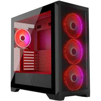 Корпус для компьютера Modecom VOLCANO EXPANSE S Midi-Tower ATX 4x140mm ARGB Black (AT-EXPANSE-SG-10-000000)