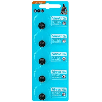 Батарейка литиевая Vinnic CR1025 x5, 3V, блистер 5шт