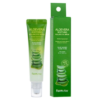 Сироватка для очей з алое вера FarmStay Aloevera Soothing Rolling Eye Serum 25 мл (8809615882610)