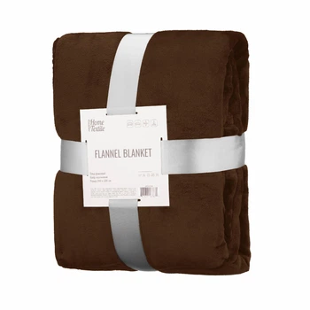 Плед ARDESTO Flannel 200х220 см коричневый