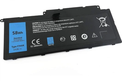 Батарея F7HVR для ноутбука DELL Latitude 7280 7290 7380 7480 E7490 (14.8V 58 Wh) Replacement