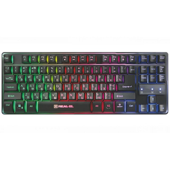 Клавіатура дротова REAL-EL Gaming 8710 TKL Backlit (EL123100030)