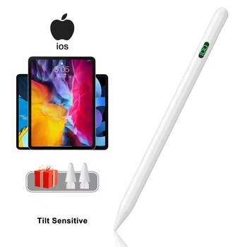 Стилус с дисплеем для Apple iPad mini/iPad Air/iPad Pro с магнитным креплением для планшетов Apple (белый)