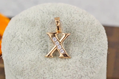 Кулон Xuping Jewelry літера Х 1,5 см золотистий