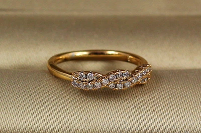 Кільце Xuping Jewelry косичка з каменів дитяче р 12 р золотисте