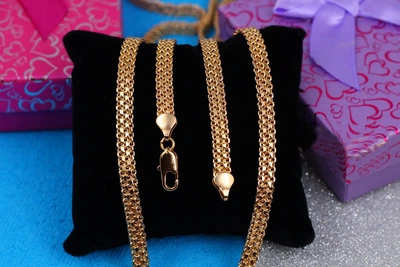 Цепь Xuping Jewelry бисмарк 50 см 6 мм золотистая