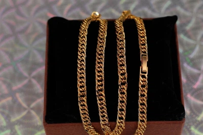 Цепь Xuping Jewelry кобра 50 см 5 мм застежка как на часах золотистая