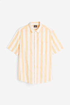 Сорочка H&M S біло-жовтий смужка 1203501620