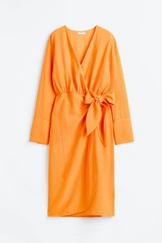 Платье H&M M оранжевый 24031148535