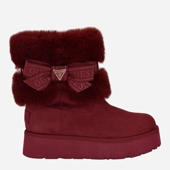 Женские угги высокие с мехом Guess 237063960 38.5 Бордовые (1159828052)