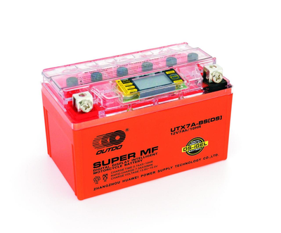 Гелієвий мото акумулятор OUTDO UTX7A-BS 12V 7Ah для скутера мопеда з індекатором заряду iGEL