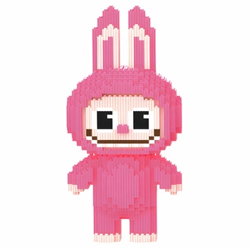 Детский конструктор Magic Blocks Зайчик Лабубу Малиновый на 3132 детали (9186)