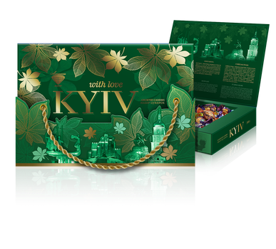 Набір цукерок Київ АМЕТИСТ ПЛЮС художня коробка (213666)
