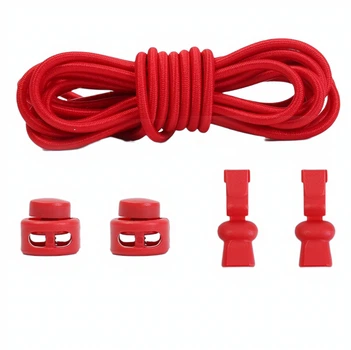 Еластичні шнурки без зав'язування для кросівок SHOETLACES 100 см Червоні