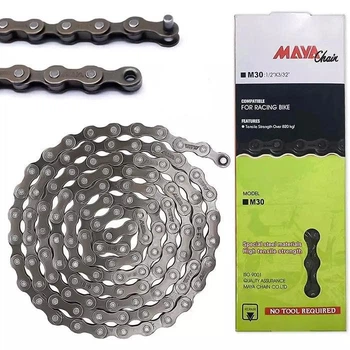 Цепь велосипедная 5-6-7 скоростей MAYA М30 1/2x3/32 (116L)