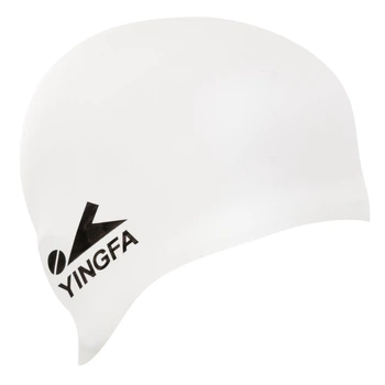 Шапочка для плавания силиконовая для взрослых Yingfa Round 0072 размер L White