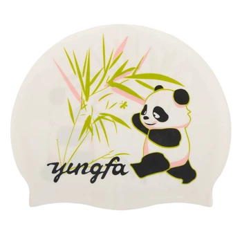 Шапочка для плавания силиконовая для взрослых Yingfa 0091-1 White-Green-Black