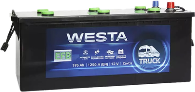 Автомобільний акумулятор Westa EFB 6CT-195Ah Аз (WEFB195)