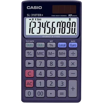Калькулятор Casio SL-310TER+-WA-EP, темно-синий (CALC-CAS-SL-310TER)