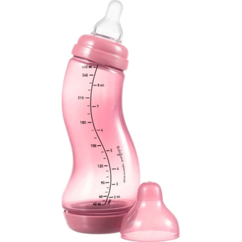 Пляшечка для годування Difrax S-bottle Natural Trend із силіконовою соскою, 250 мл (706T Raspberry)