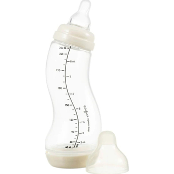 Пляшечка для годування Difrax S-bottle Natural із силіконовою соскою, 250 мл (706 Popcorn)
