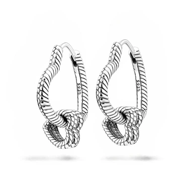 Серьги серебристые Сердечки стиль Pandora 1171