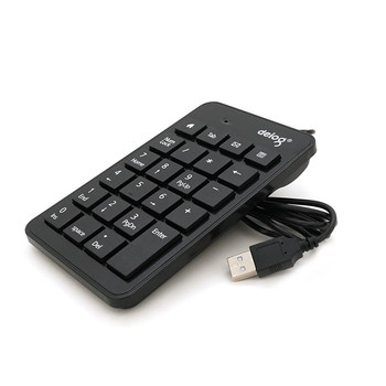 Цифрова клавіатура USB Deyilong DY-900 чорна для ноутбука 130 см додаткова клавіатура для комп'ютера (TOR-JUG_22B)