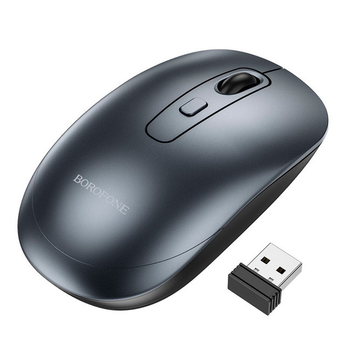 Мышь беспроводная Borofone BG13 1600DPI серый компьютерная мышь для ПК геймерская мышка без проводов (TOR-JUG_22B)