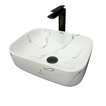 Раковина накладная VBI PALERMO 400х305 прямоугольная, белая (VBI-012305)