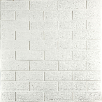Декоративная 3D панель Sticker Wall самоклейка под кирпич Белый 700х770х3мм (001-3) SW-00000174