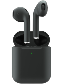 Бездротові навушники Air 2 Black Edition (2 покоління) блютуз з можливістю безпровідної зарядки та датчиком вуха Lexego ap2gbj