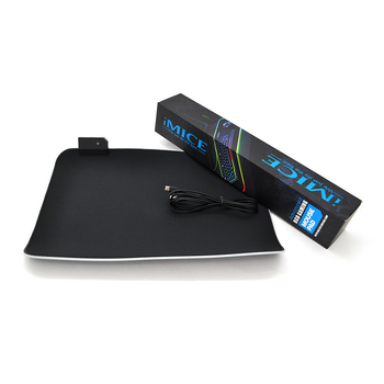 Коврик для мыши iMICE PD-04 RGB 250*350 мм тканевый с подсветкой для игр и работы черный (LO-TH_11C)